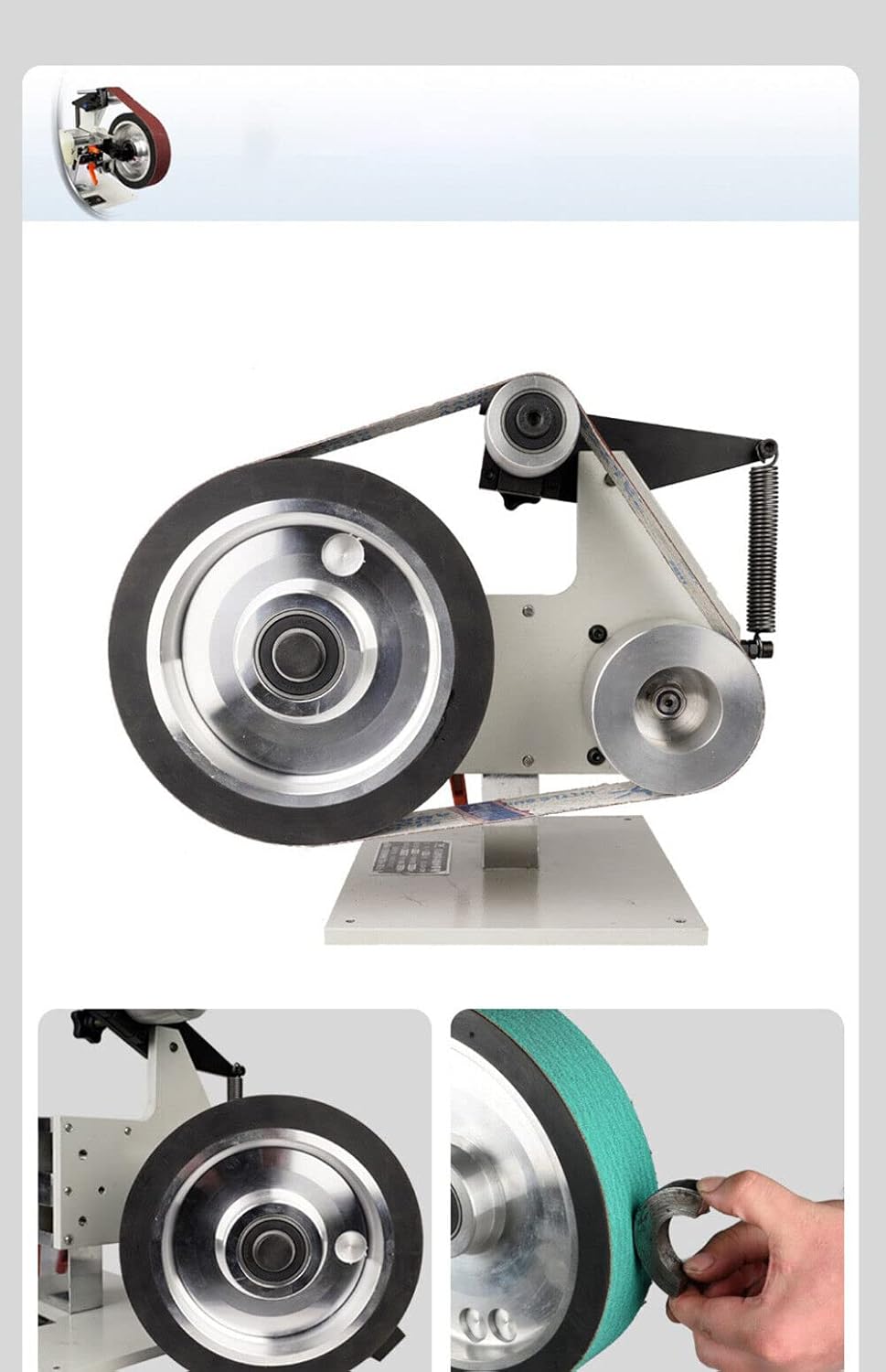 Dzhot51 915x50MM Multifunctional Electric Belt Sander Vertical Horizontal Knife Grinding Machine Adjustable Blade Sharpener Grinder (AC 220V)