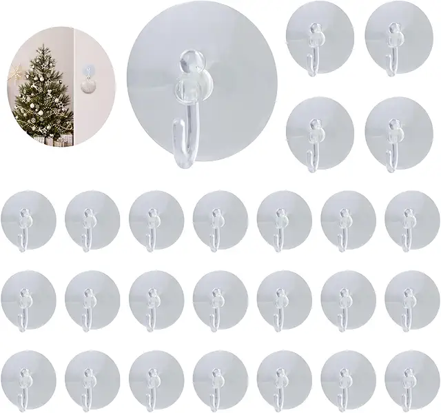 ShnminEU 40 Pieces Suction Cup Hooks - No Drill Wall Hooks for Kitchen & Decor