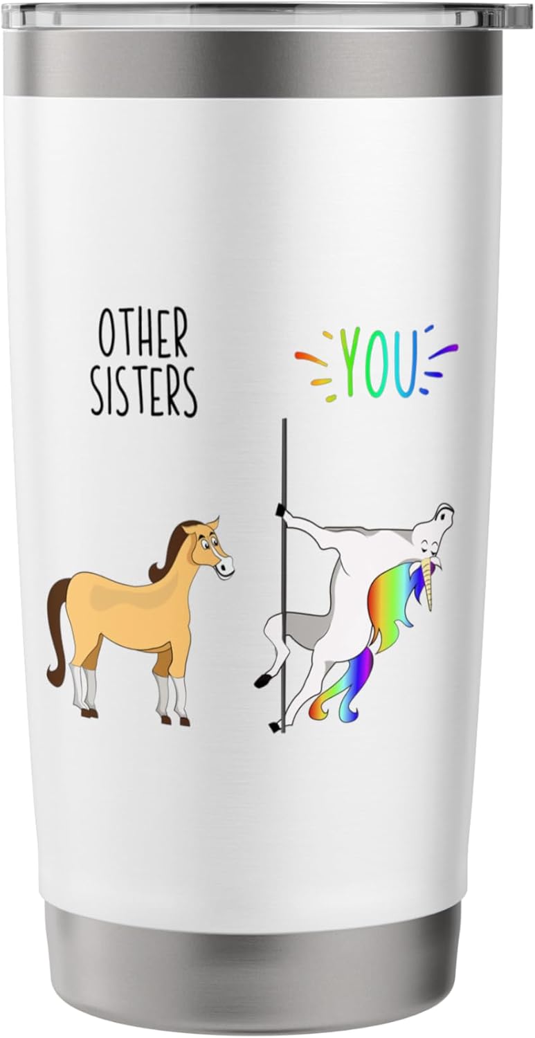 Other Sisters You Unicorn vs Horse Stainless Steel Insulated Tumbler - Image 3