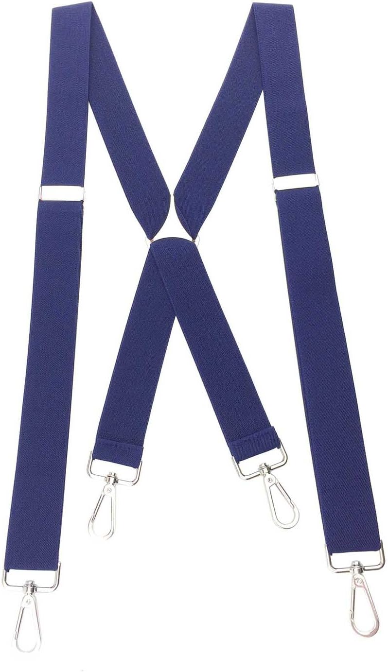 Romanlin Mens Suspenders with Swivel Hooks on Belts Loops Heavy Duty Big and Tall Adjustable Braces