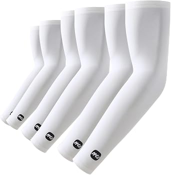UV Sun Protection Arm Sleeves for Men Women, UPF 50+ Cooling Sun Sleeves to Cover Arms Sports Compression Covers for Golf Baseball Football Work Running Cycling Driving - 3 Pairs