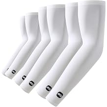 UV Sun Protection Arm Sleeves for Men Women, UPF 50+ Cooling Sun Sleeves to Cover Arms Sports Compression Covers for Golf Baseball Football Work Running Cycling Driving - 3 Pairs
