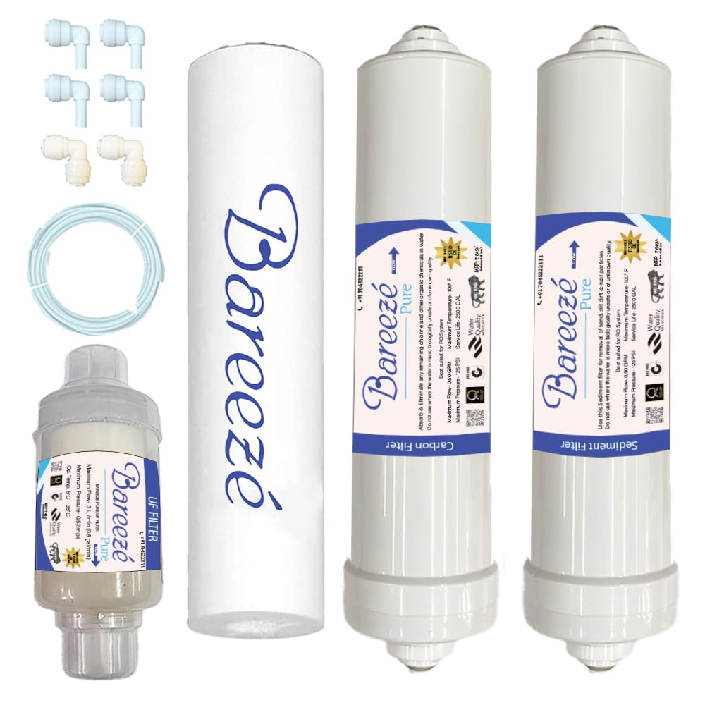 Bareeze Pure Service Filter Kit Compatible with Kent Maxx Star UV+UF Water Purifier-image-6