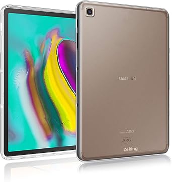 Galaxy Tab S5e T720/T725 Case, Zeking Crystal Clear Flexible TPU Silicone with Four Corner Bumper Protective Case Cover Compatible for Samsung Galaxy Tab S5e 10.5 inch 2019Transparent