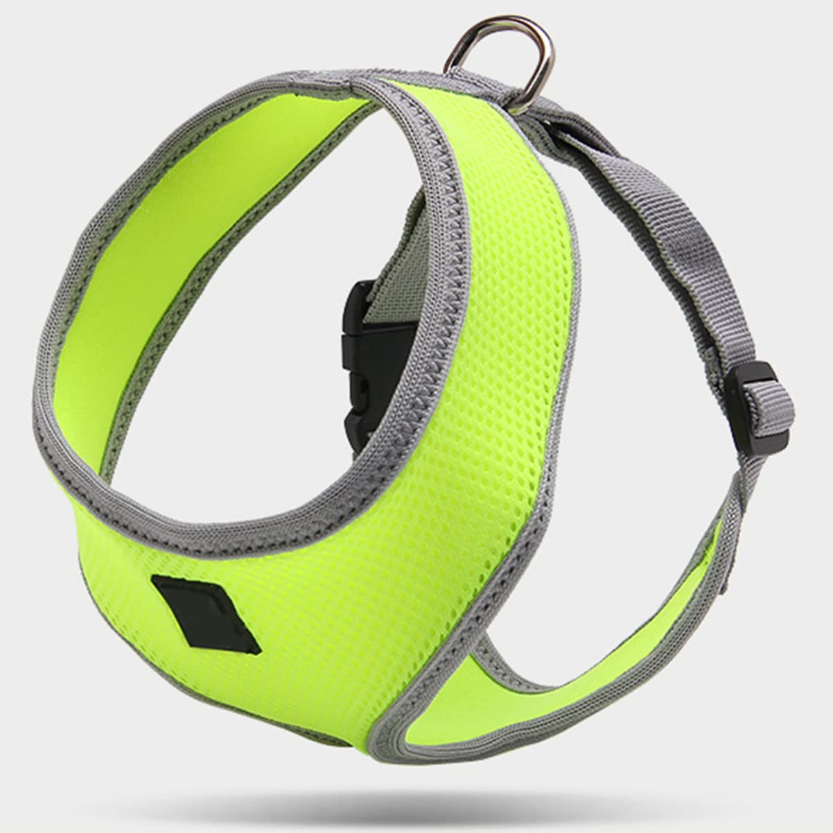 POPETPOP 3pièces pour Chiens Et Chats Gilet De Sécurité Ajustable Fluorescent Vert Ceinture De Traction Confortable pour Animaux De Compagnie