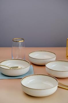 Kütahya Porselen Moderna Çorba Kasesi Tarçın 15Cm 4 Lü