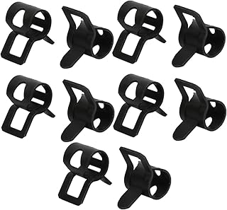 uxcell 10 Pcs 6mm Spring Type Action Fuel Hose Pipe Low Pressure Air Tube Clip Clamp