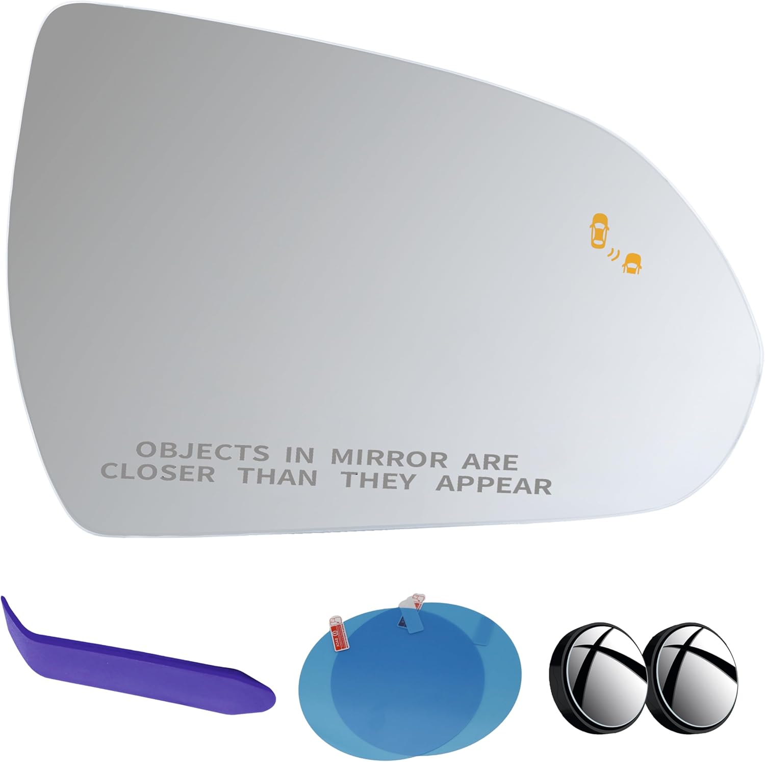 EAP Passenger Side Mirror Glass Compatible with Hyundai Elantra 2017-2020, Ioniq 2017-2022, Heated with Blind Spot 87621G2430 87621F2140 HY1325132