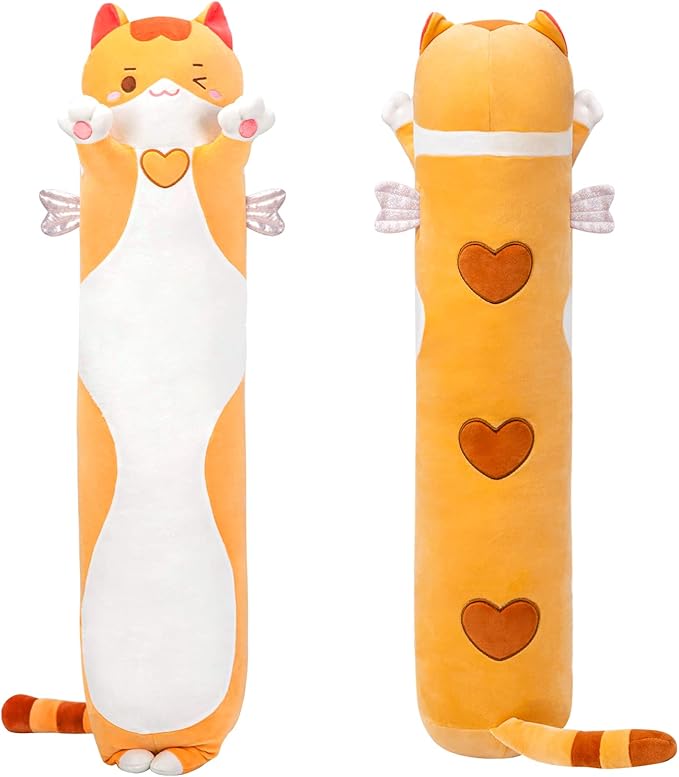 Mewaii Long Cat Plush Body Pillow, 44” Cute Cat Stuffed