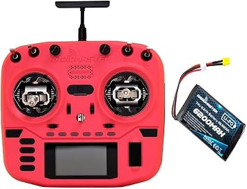 RadioMaster Boxer Crush EdgeTX 2.4G 16CH Transmitter Radio Control ExpressLRS RF System with AG01 Hall Gimbals Elrs M2 with 6200-red