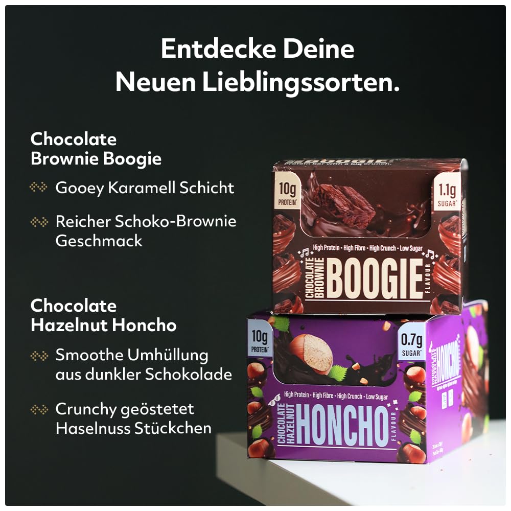 Protein Works | Big Little Protein Riegel, 20er Pack, Schoko-Haselnuss | Proteinreich, Zuckerarm, Ballaststoffreich, Gentechnikfrei, proteinreicher Snack