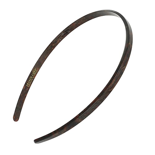 Vista 45 de France Luxe Diadema azul marino para mujer, diadema de plástico fino ultracómoda de 1/4 pulgadas, Nacro Ocean, flexible, antideslizante, dientes