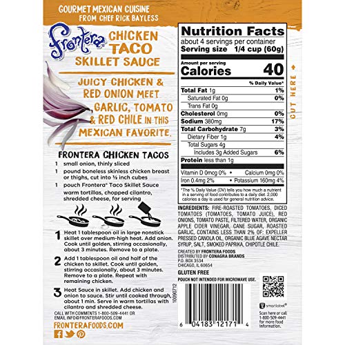 Frontera Chicken Taco Skillet Sauce, Mild, 8 oz - Thumbnail 2