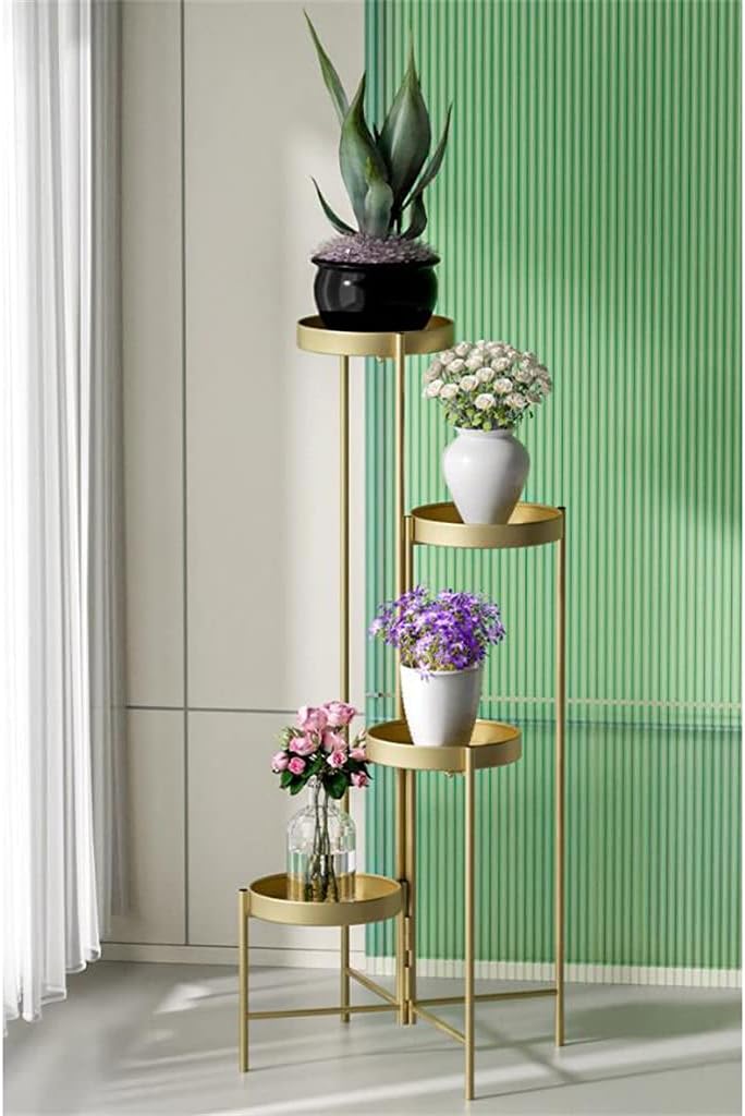 4 Tiers Flower Holders Plant Rack Display Shelf Floor Protection Flower Pot Stand Indoor Outdoor