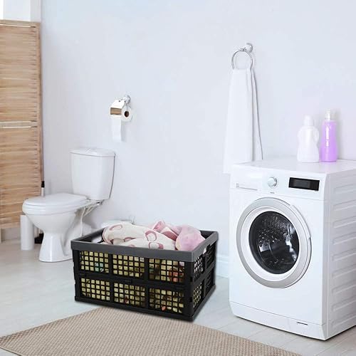 Miniatura 4 de Paquete de 3 cajas plegables de 28 L, cajas de almacenamiento plegables de plástico