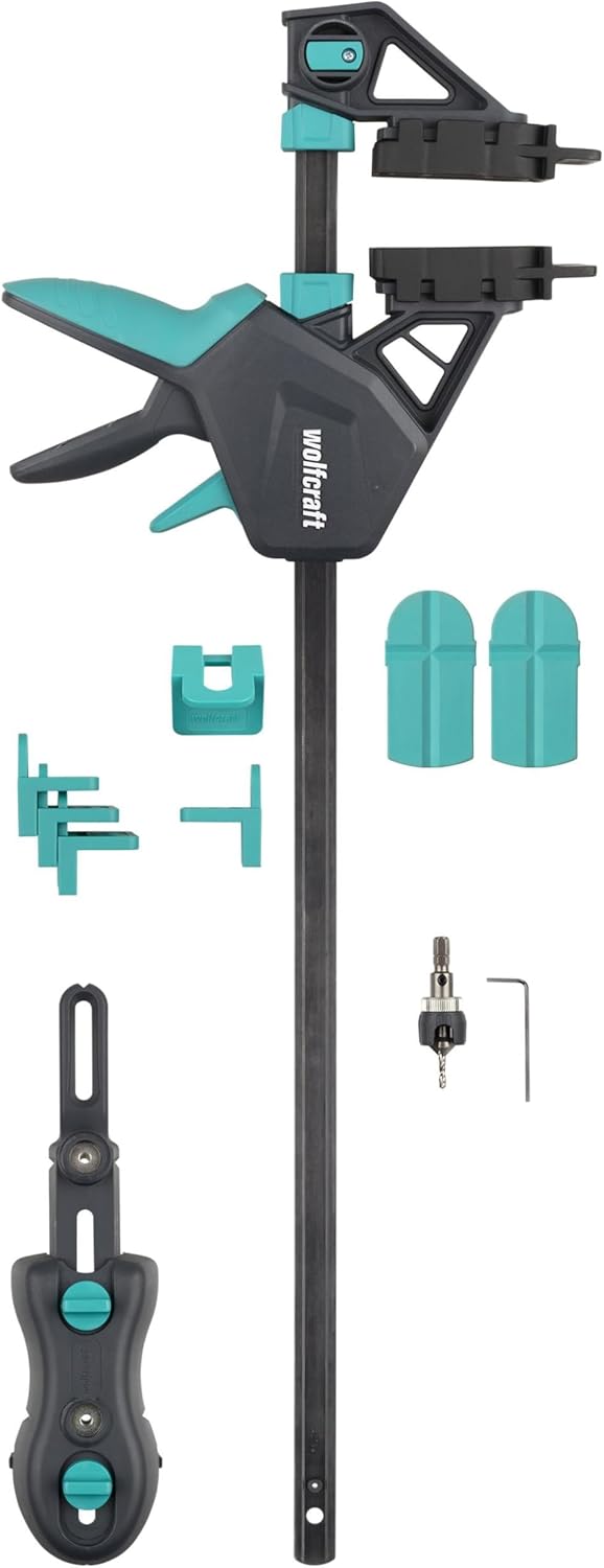 wolfcraft Pro Ergo 6970000 Terrace Construction Set 11-Piece Complete Set for Fast, Effective and Even Installation of Decking