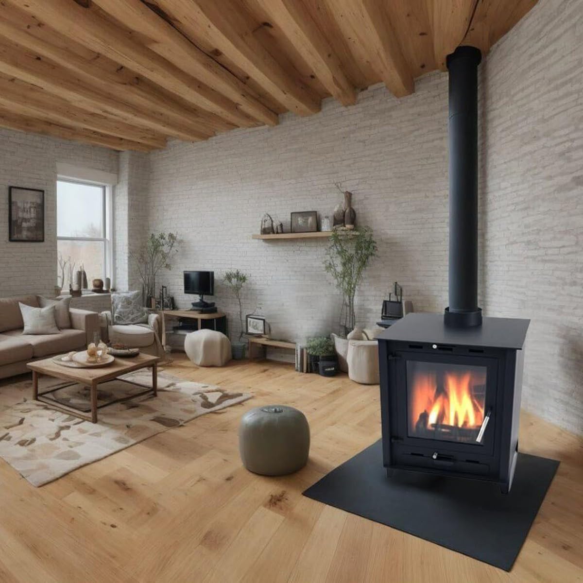 SOLARIS Poêle à bois à accumulation 8,8-12 kW - bûches de 45 cm - rendement élevé