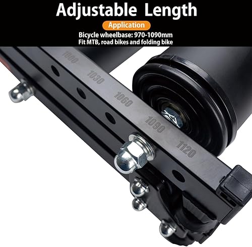 Miniatura 3 de biosp Rodillos de bicicleta plegable Soporte de entrenamiento de bicicleta ajustable para interiores Rodillo de ciclismo con resistencia para MTB