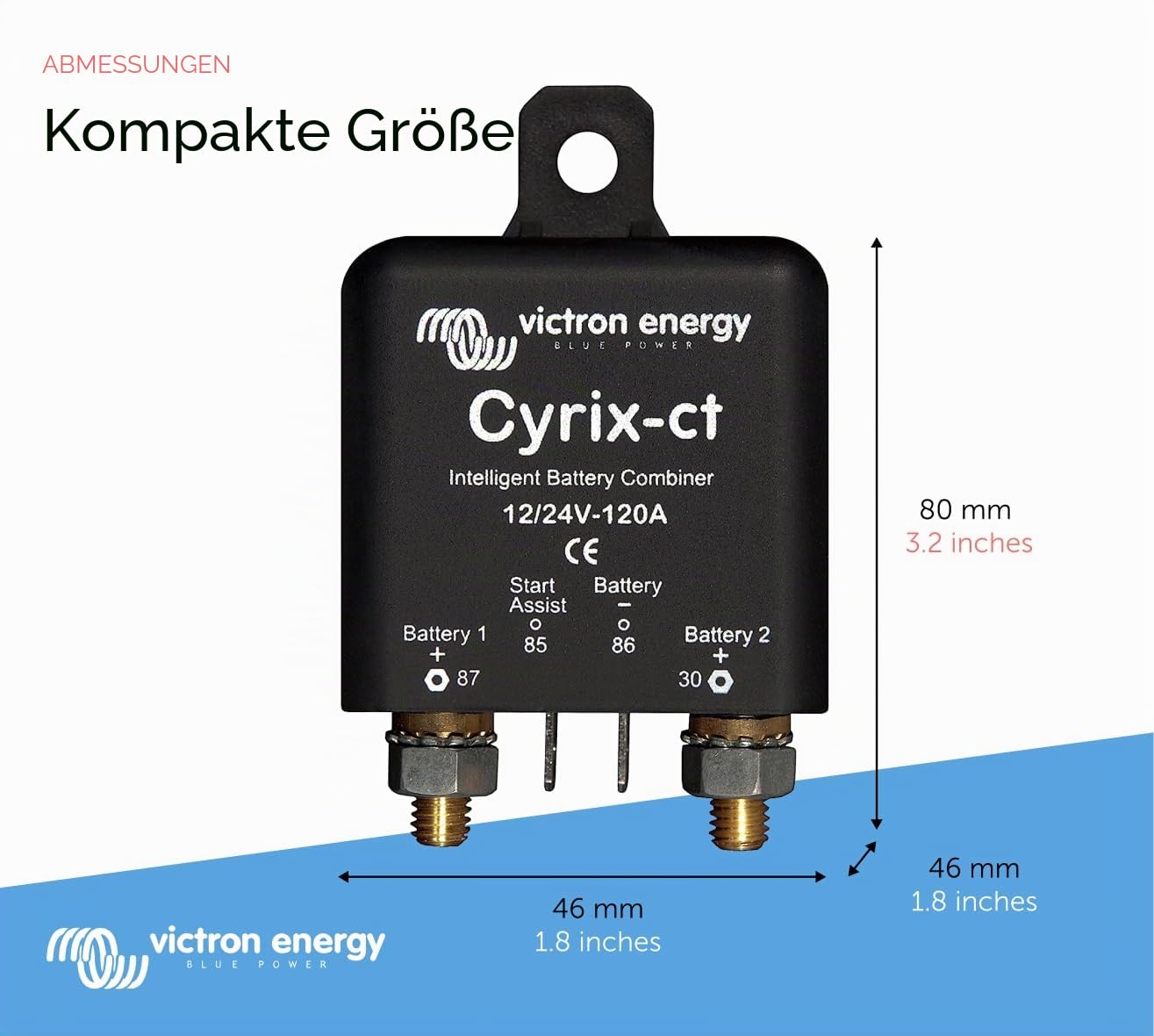 Victron Energy Cyrix-ct 12/24-Volt 120 Amp Intelligenter Batteriekoppler