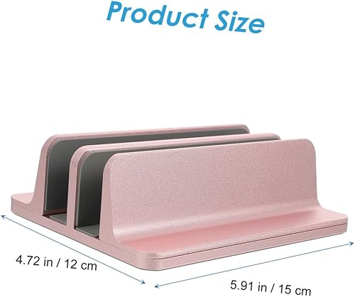 Miniatura 2 de VANZACK Vertical Laptop Stand with Double Slots Desktop Holder for Office and Home Stable Weighted Base Fits Various Laptops Tablets and Phones