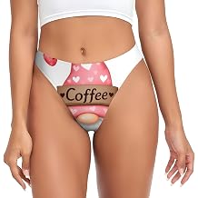 Coffee Gnome Print Seamless Women Underwear Thongs Sexy No Show Panties Bikini Undies