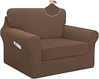 Vista 34 de Easy-Going Juego de funda elástica para sofá de 7 piezas, lavable, para 3 cojines de respaldo y asiento, funda antideslizante para sofá, protector