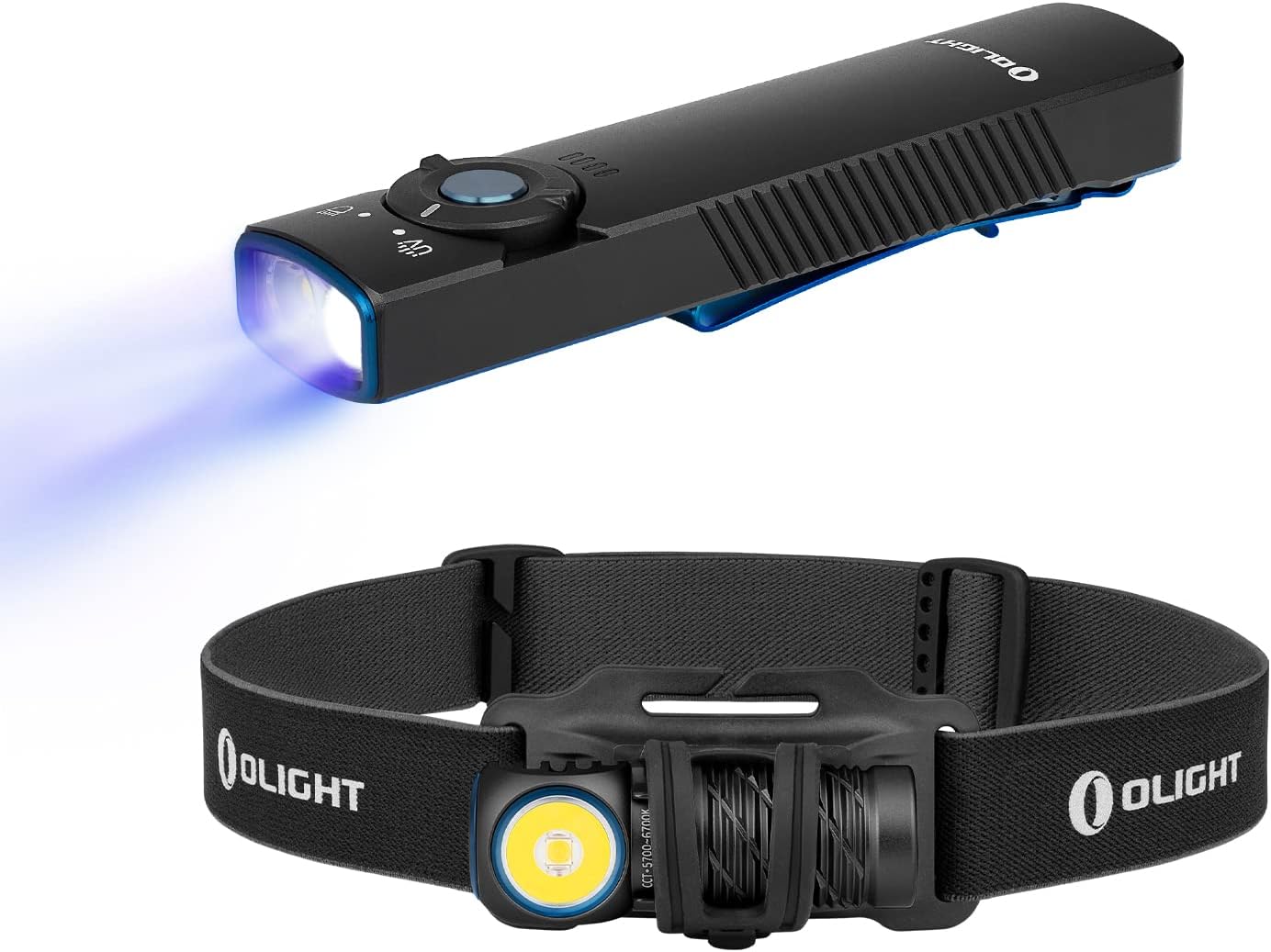 OLIGHT Perun 2 Mini Headlamp Bundle with Arkfeld UV 365nm Black Light