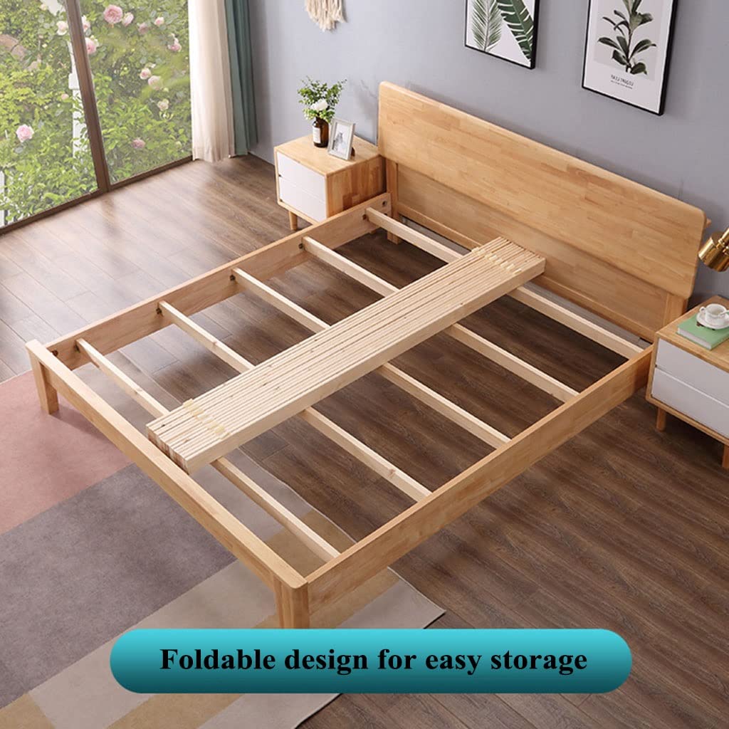 Piega Arrotolabile Bordo del Letto Duro, Legno Massiccio Guarnizione Plancia Tatami a Prova di umidità Classificato Scheletro Pieghevole Doghe della Plancia del Letto