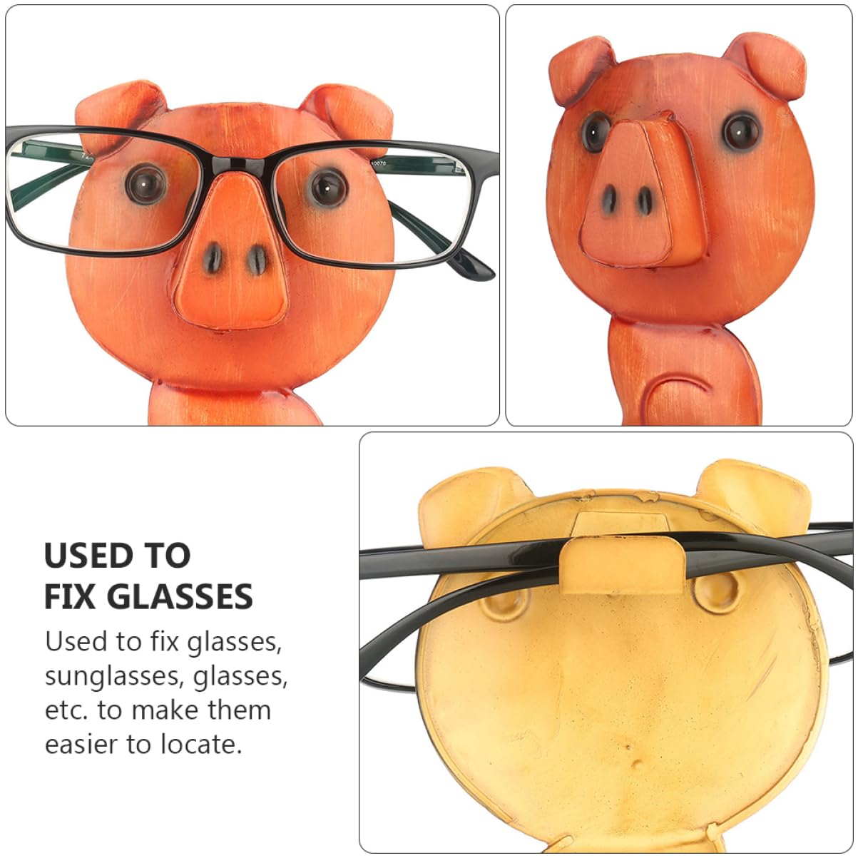 TOPBATHY 2stücke Kreativer Piggy Eyewear Holder Aus Eisen Niedlicher Brillenständer Für Schreibtisch Dekoratives Accessoire Und Aufbewahrung Für Brillen Und Sonnenbrillen