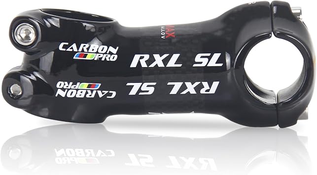 RXL SL 25.4 Stem Carbon Fiber Stem 6 Stem MTB Stem Bike Stem Mountain Bike Stem Degree 6 for Road Bike MTB Cycling Bicycle Black 50 60 70 80mm