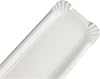 Papstar Pure 11030 250 Cardboard Plate 8 x 21 cm Rectangular White with Tab for Holding
