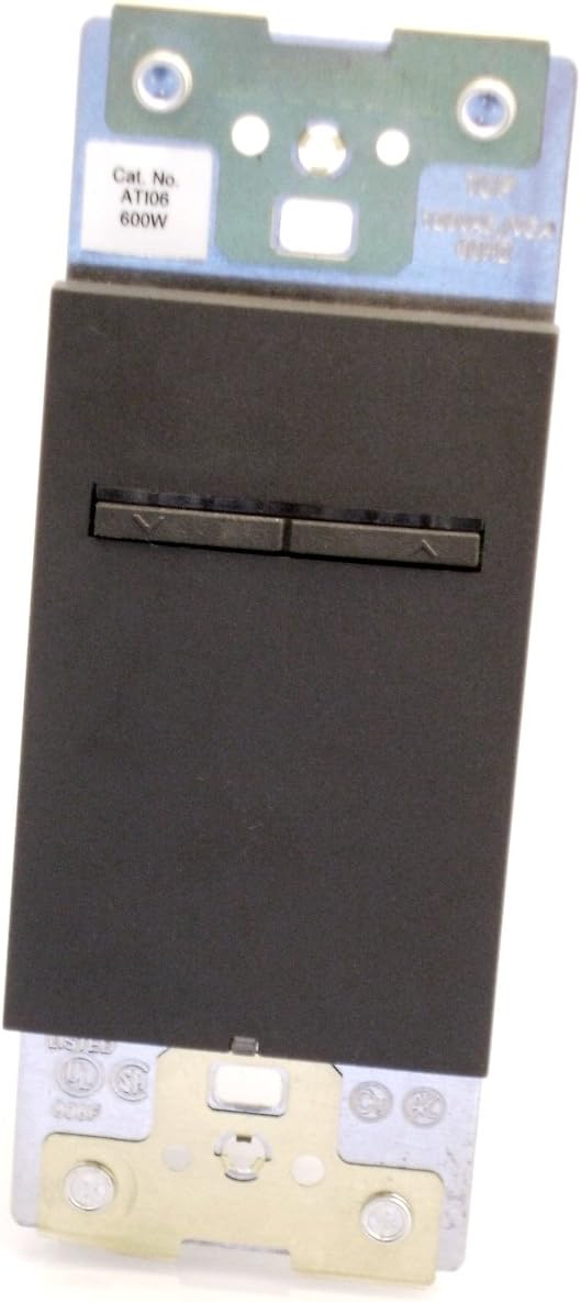 Leviton ATI06-1LG, Acenti 600W Preset Digital Incandescent Dimmer, Single-Pole, 3-Way or More Applications, Slate