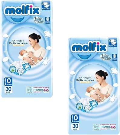 Molfix 0 Numara Premat re Bebek Bezi, 30lu, 2 Adet