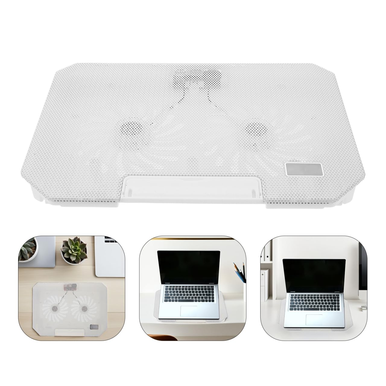 Operitacx Tapis De Refroidissement pour Ordinateur Portable avec Ventilateurs Silencieux Et Hauteurs Réglables Support De Refroidissement pour Ordinateurs