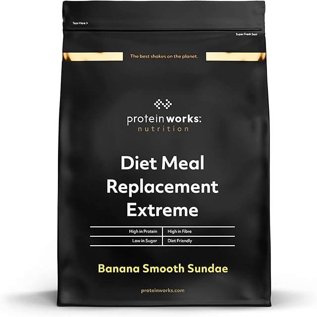 Protein Works - Diet Meal Replacement Extreme | Seen On This Morning ITV | Nutritionally Complete Meal | Immunity Boosting Vitamins | Just Add Water | Banana Smooth Sundae| 2kg