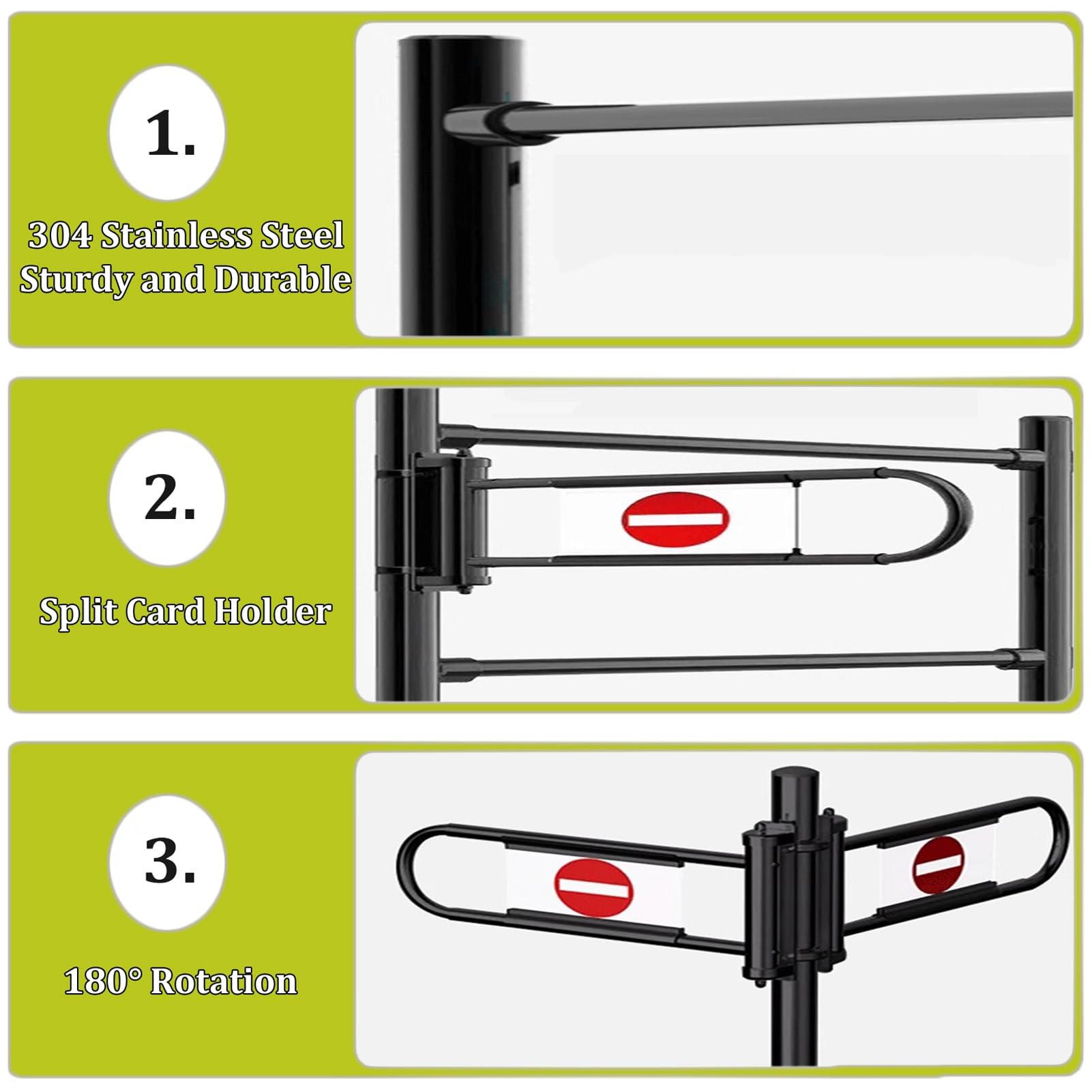 Puerta de seguridad de alta resistencia con cierre automático para supermercados - Puerta batiente de acceso unidireccional - Solución duradera de entrada y salida peatonal para mayor seguridad