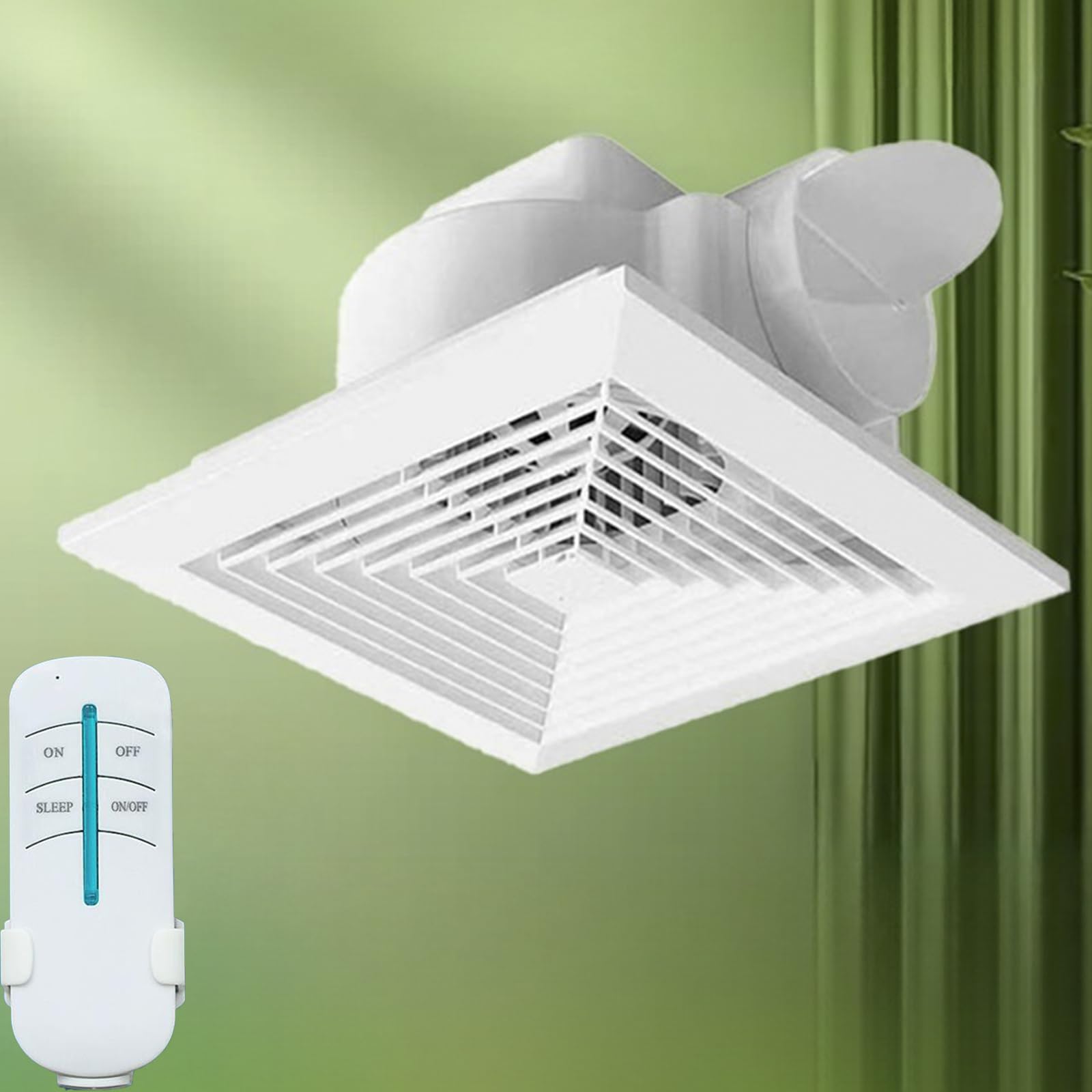 Extractor De Baño Extractor De Baño Silencioso con Válvula De Retención Y Control Remoto Ventilador De Inodoro Montado En La Pared Adecuado para Cocina, Baño, Lavadero, Garaje
