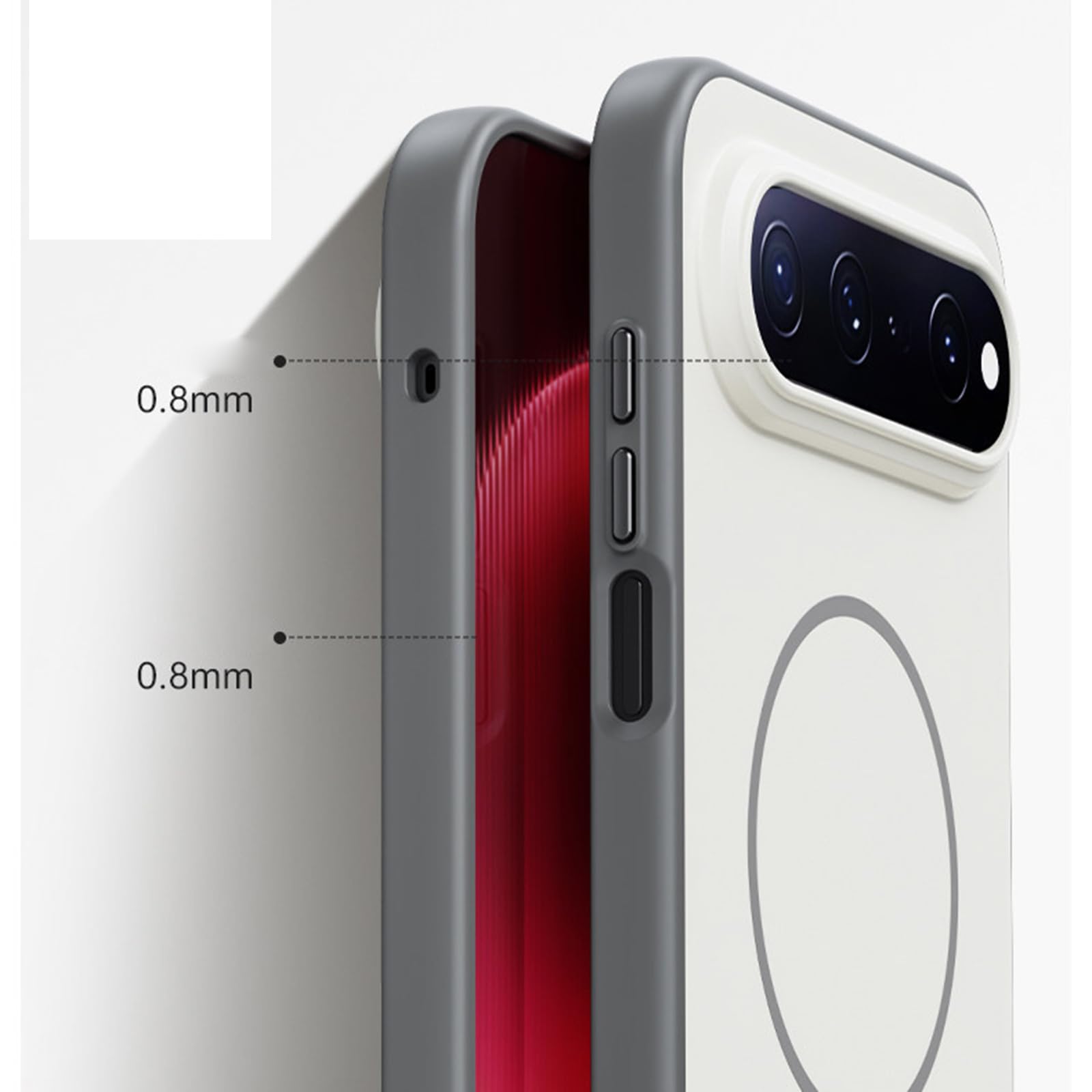 Coque Magnétique pour Huawei Pura X View, Mince Antichoc Silicone