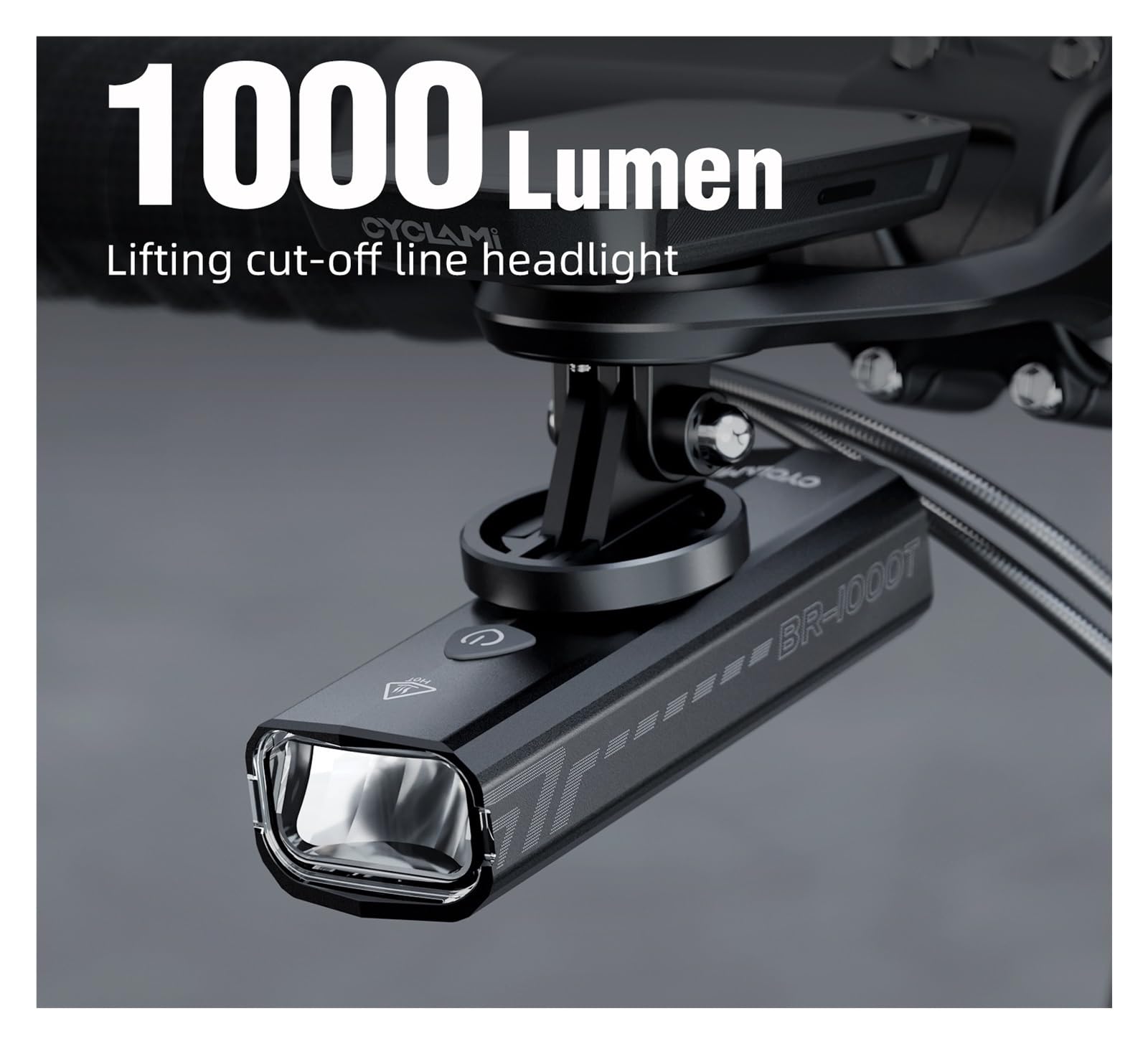 1 luz Delantera de Bicicleta de Aluminio de 1000 LM.