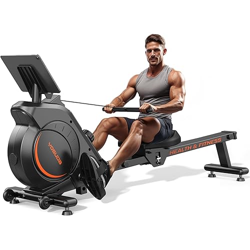 YOSUDA Magnetic/Water Rowing Machine for Home - Rower Machine Use with Bluetooth, App Supported, Rowing Machine for Beginners to Athletes, Comfortable Seat Cushion