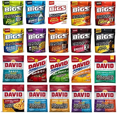 Sunflower Seeds Ultimate Variety Pack by BIGS and DAVID | 20 Unique Flavors