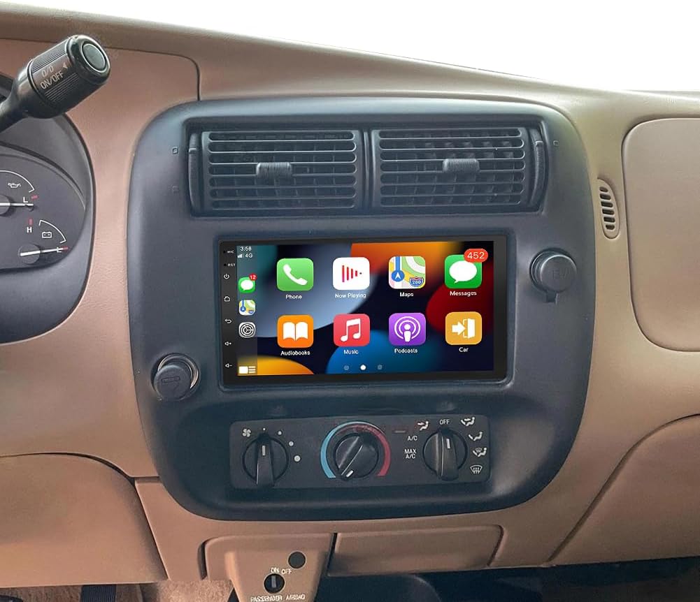 Rádio automotivo 4+64G Double Din para Ford Ranger 1998-2005 2006 com ...