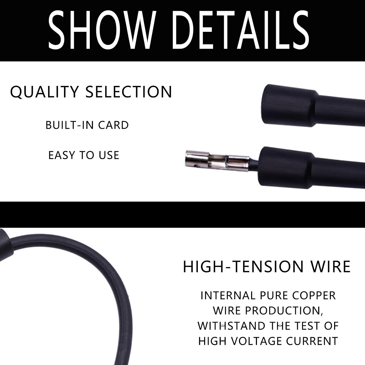 Inline Spark Plug Tester, Straight Boot Engine Ignition Tester, Ignition Coil Tester for Small Engines; Diagnostic Detector Tool for Automotive, Car, Lawnmower, Small & Big Internal/External Engines