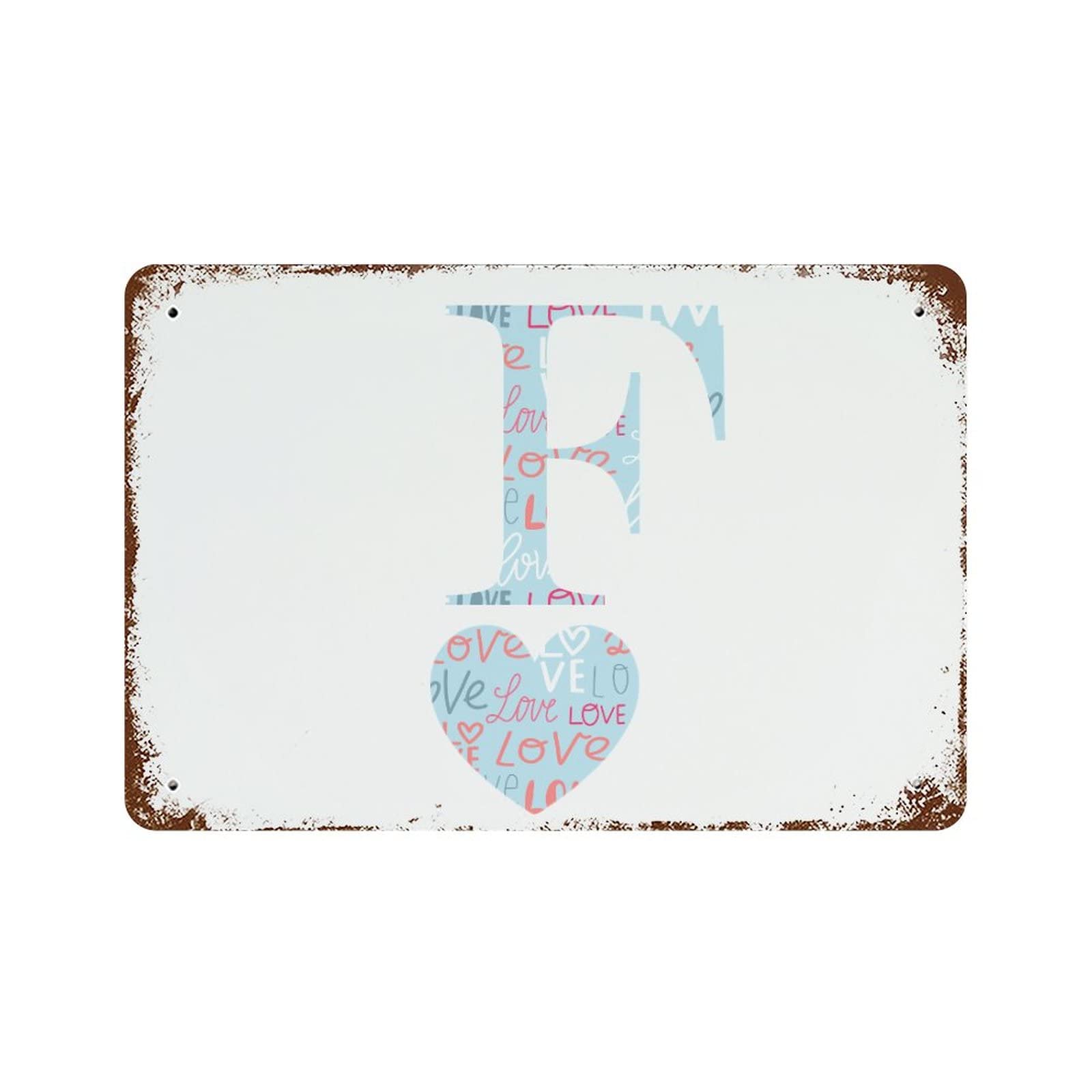 Décoration d'intérieur plaque métal Saint-Valentin fiançailles cuisine F