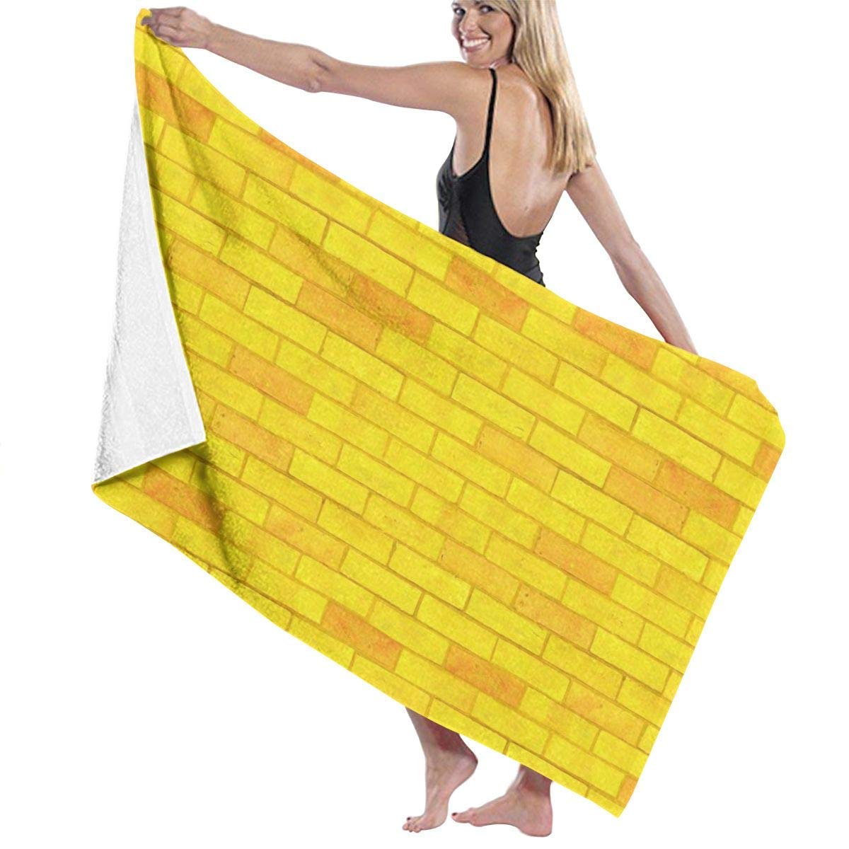 Yellow Brick Road Beach Towel Bath Towel Maximum Softness Absorbency for Daily Use Outdoor Sports Travel Swim 52x32 in