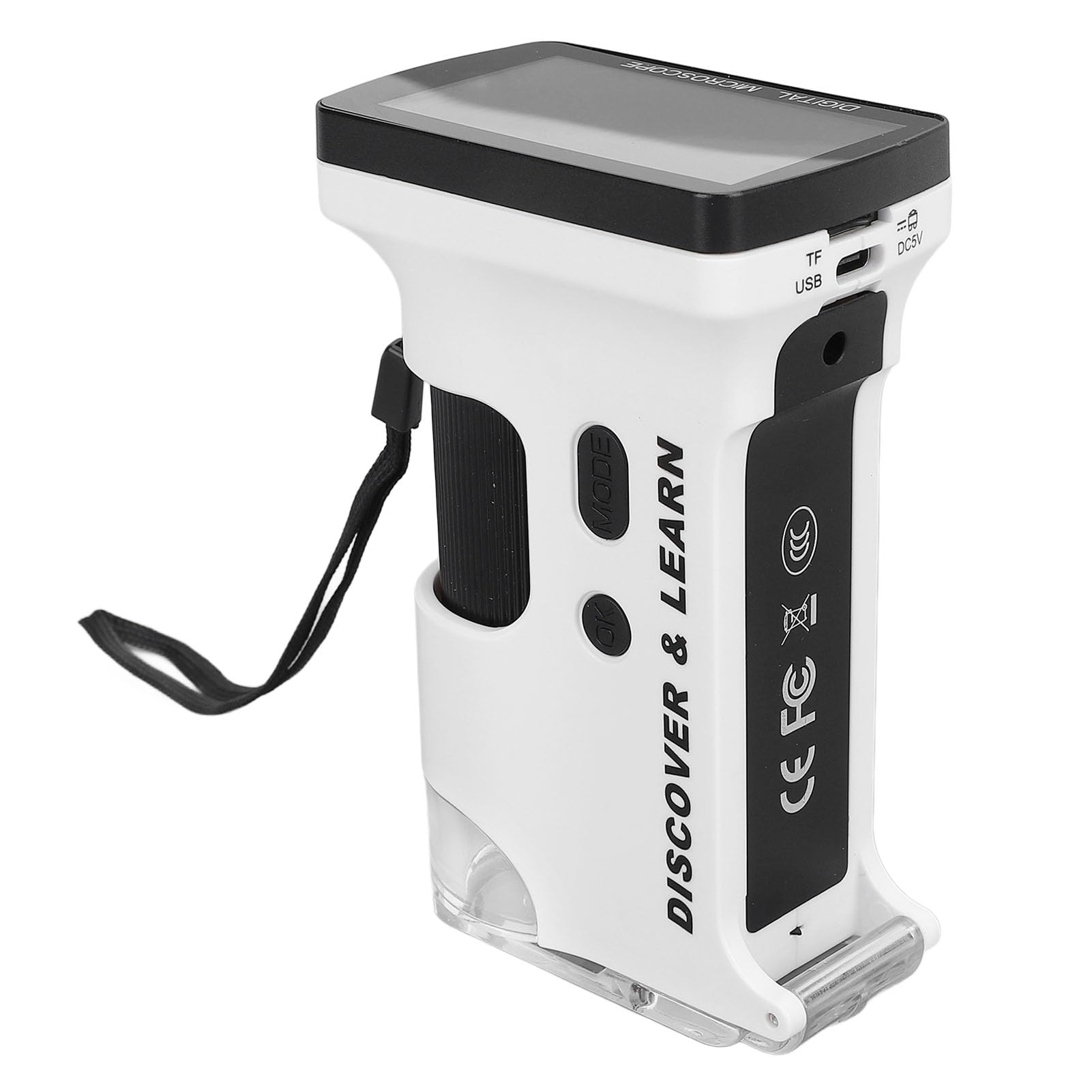Microscopio Portatile per Bambini con Luci LED Regolabili Ingrandimento 800x per Esperimenti Scientifici All'aperto Portatile e Compatto