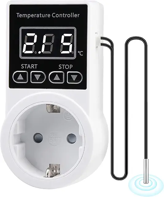 Thermostat Numérique Enficheable pour Terrarium - Contrôle de Température Haute Précision