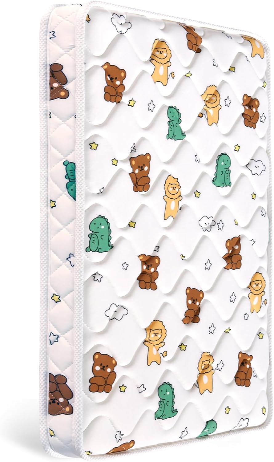 Premium Foam Mini Crib Mattress 38“ x 24” x 4”, Dual Sided with Soft Breathable Fabric, Noiseless and Odorless, Comfortable and Firm, Fits Most Mini Cribs (Does Not Fit Playard or Standard Crib)