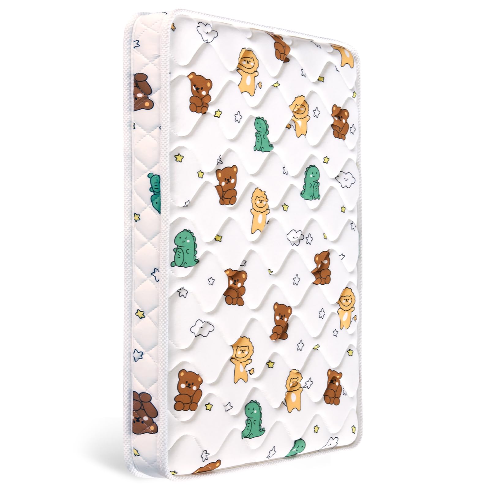 Premium Foam Mini Crib Mattress 38“ x 24” x 4”, Dual Sided with Soft Breathable Fabric, Noiseless and Odorless, Comfortable and Firm, Fits Most Mini