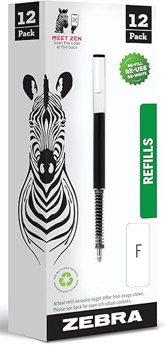 Zebra Pen Recambios - Recambio Zebra F701, recarga Zebra F-301, recarga Zebra F402, F301 Compact y Zebra 301-A - Punta fina de 0.028 in - Tinta